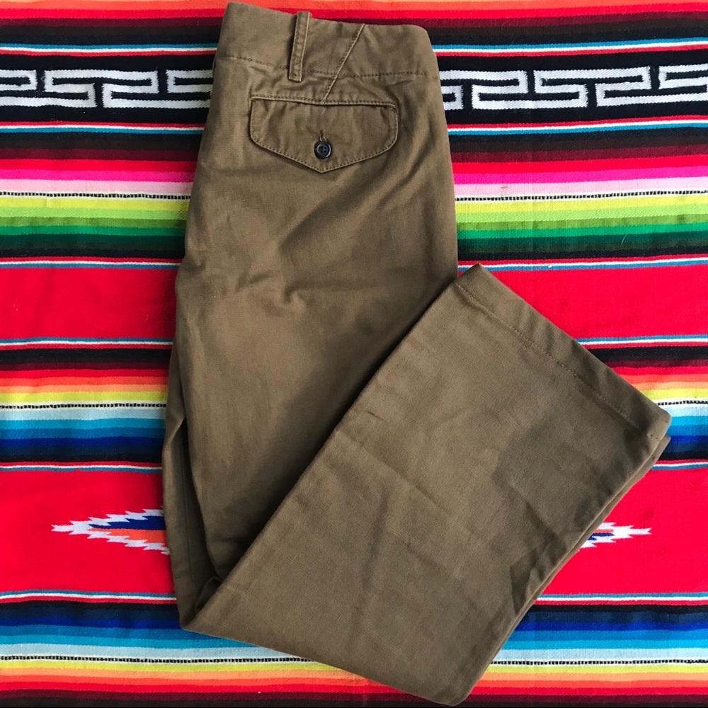 Ralph Lauren Cropped Brown Cotton Cargo Pants